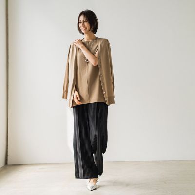 コットン混スムースベスト≪手洗い可能≫