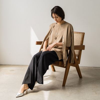 コットン混スムースベスト≪手洗い可能≫