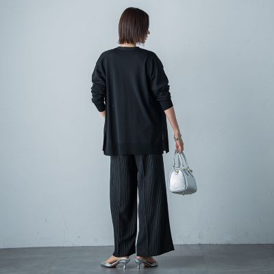 コットン混スムースロングカーディガン≪手洗い可能≫