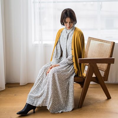 コットン混スムースロングカーディガン≪手洗い可能≫
