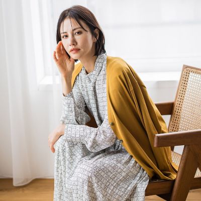 コットン混スムースロングカーディガン≪手洗い可能≫