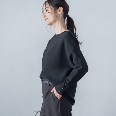 【ＷＥＢ限定】袖ボタンガーターニット≪手洗い可能≫