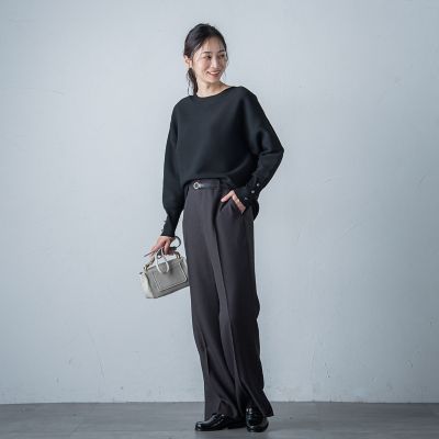 【ＷＥＢ限定】袖ボタンガーターニット≪手洗い可能≫