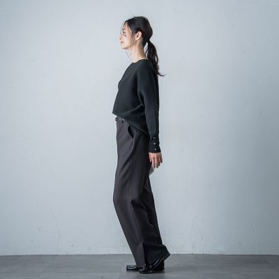 【ＷＥＢ限定】袖ボタンガーターニット≪手洗い可能≫