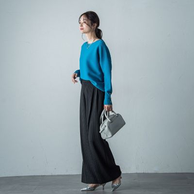 【ＷＥＢ限定】袖ボタンガーターニット≪手洗い可能≫