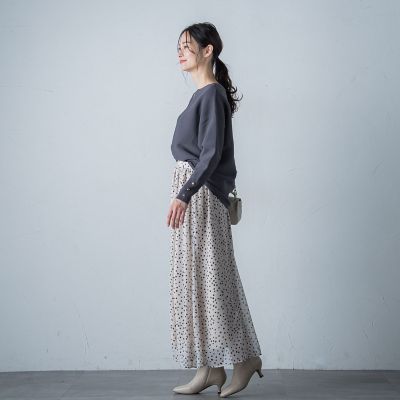 【ＷＥＢ限定】袖ボタンガーターニット≪手洗い可能≫