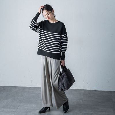 【ＷＥＢ限定】袖ボタンガーターニット≪手洗い可能≫