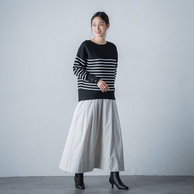 【ＷＥＢ限定】袖ボタンガーターニット≪手洗い可能≫
