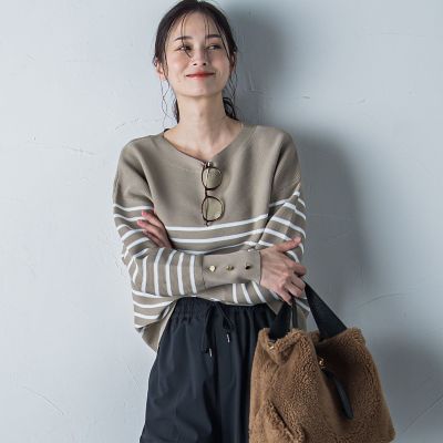 LAUTREAMONT (Women)/ロートレアモン 【WEB限定】袖ボタンガーターニット≪手洗い可能≫