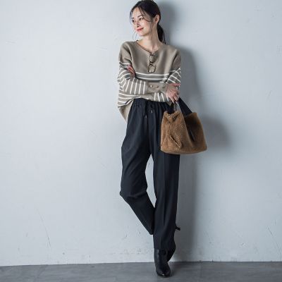 【ＷＥＢ限定】袖ボタンガーターニット≪手洗い可能≫