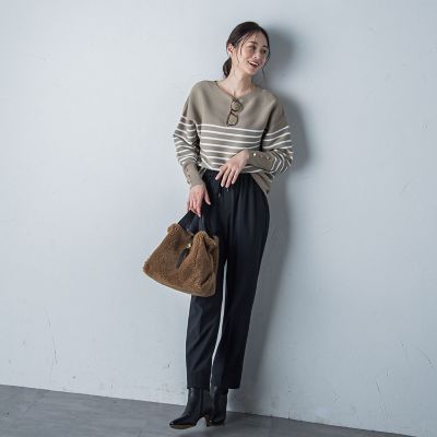 【ＷＥＢ限定】袖ボタンガーターニット≪手洗い可能≫