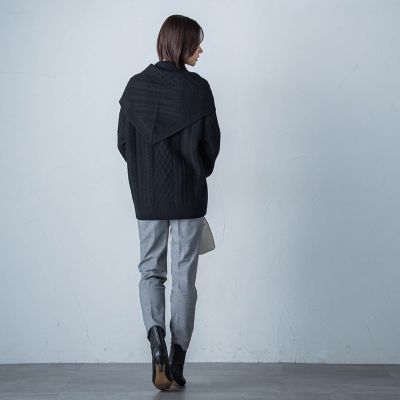 カタログ掲載】ケーブル編みニットプルオーバー≪手洗い可能