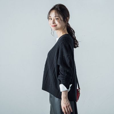 エッセンロートレアモンのケーブルニットカーデ　38サイズ エッセンロートレアモンのケーブルニットカーデ 38サイズ ロート