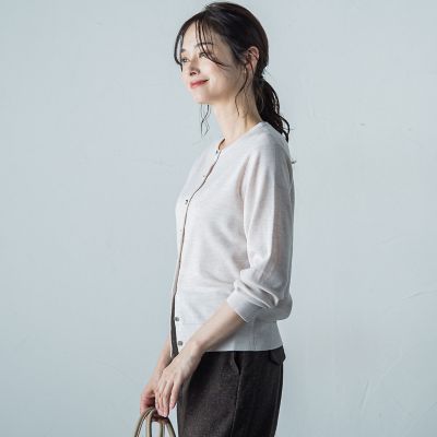 Ｂｒｉｓｂａｎｅ丸首カーディガン≪手洗い可能≫