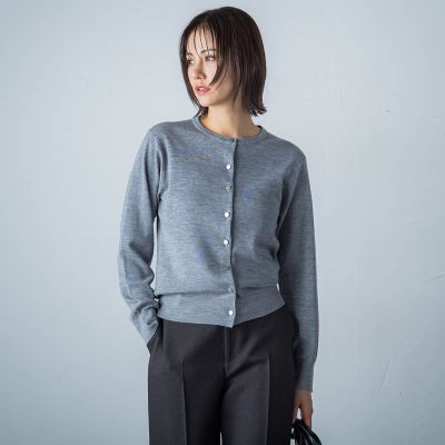 Ｂｒｉｓｂａｎｅ丸首カーディガン≪手洗い可能≫