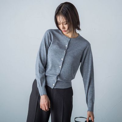 Ｂｒｉｓｂａｎｅ丸首カーディガン≪手洗い可能≫