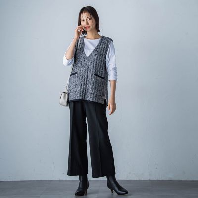 ネップツィードベスト≪手洗い可能≫ | LAUTREAMONT (Women
