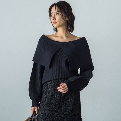 ニット セーター 「WEB＆一部店舗限定」ビックケープニットプルオーバー レディース WEB＆一部店舗限定】ビックケープニットプルオーバー