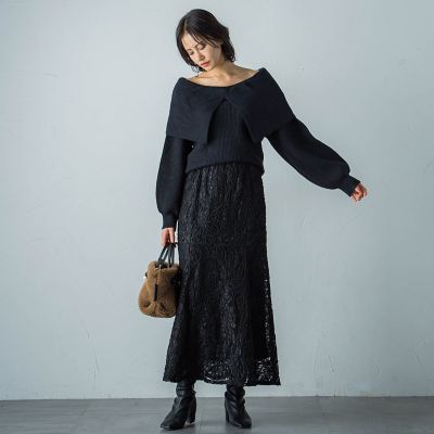 【WEB＆一部店舗限定】ビックケープニットプルオーバー WEB＆一部店舗限定】ビックケープニットプルオーバー