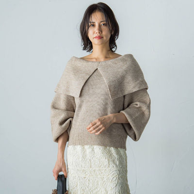 LAUTREAMONT / ロートレアモン 【WEB＆一部店舗限定】ビックケープニットプルオーバー WEB＆一部店舗限定】ビックケープニットプルオーバー