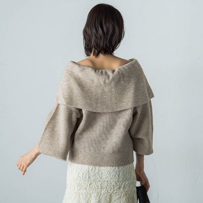 WEB＆一部店舗限定】ビックケープニットプルオーバー
