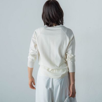 WEB限定】クルーネックニットプルオーバー≪手洗い可能