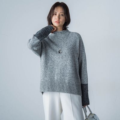 ブロッキングハイネックプルオーバー≪手洗い可能≫