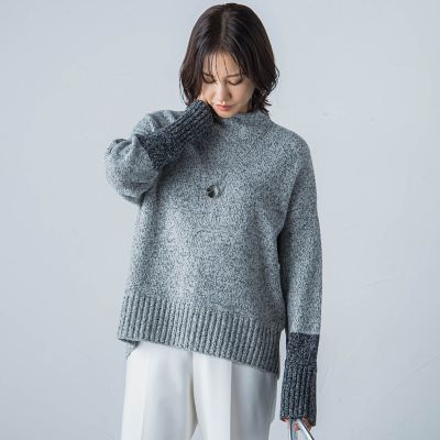 ブロッキングハイネックプルオーバー≪手洗い可能≫