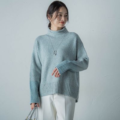 LAUTREAMONT (Women)/ロートレアモン ブロッキングハイネックプルオーバー≪手洗い可能≫