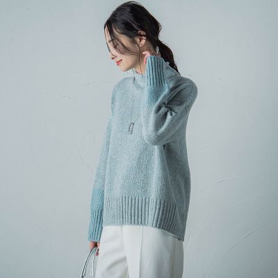 ブロッキングハイネックプルオーバー≪手洗い可能≫