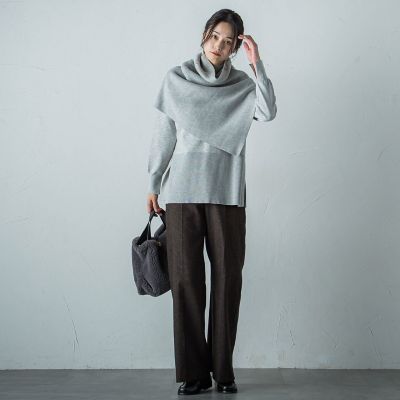 WEB限定】ボクシーハイネックニット≪手洗い可能