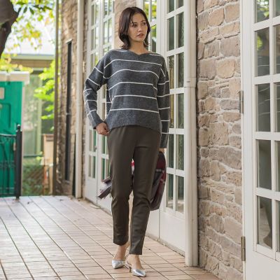 【WEB限定】ふんわりラインボーダーニット≪手洗い可能≫ WEB限定】ふんわりラインボーダーニット≪手洗い可能