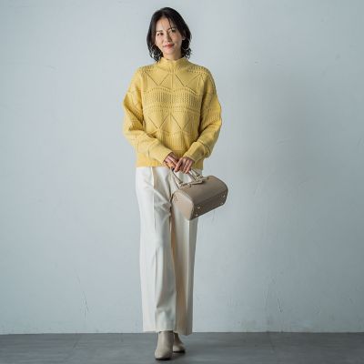 アイレット柄ラメニットプルオーバー≪手洗い可能≫