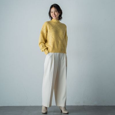 アイレット柄ラメニットプルオーバー≪手洗い可能≫