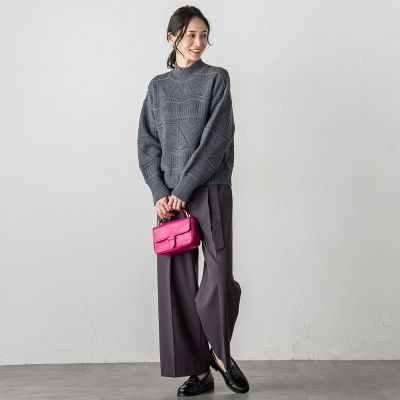 アイレット柄ラメニットプルオーバー≪手洗い可能≫