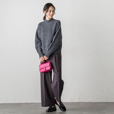 アイレット柄ラメニットプルオーバー≪手洗い可能≫