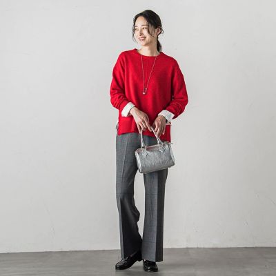 ボクシーシルエットニットプルオーバー≪ウール１００％／手洗い可能≫