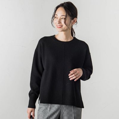 ボクシーシルエットニットプルオーバー≪ウール１００％／手洗い可能≫