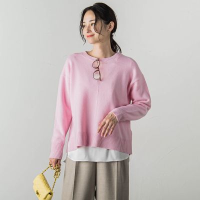 ボクシーシルエットニットプルオーバー≪ウール１００％／手洗い可能≫