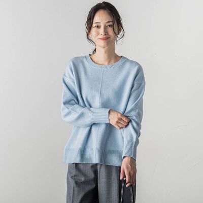 ボクシーシルエットニットプルオーバー≪ウール１００％／手洗い可能≫