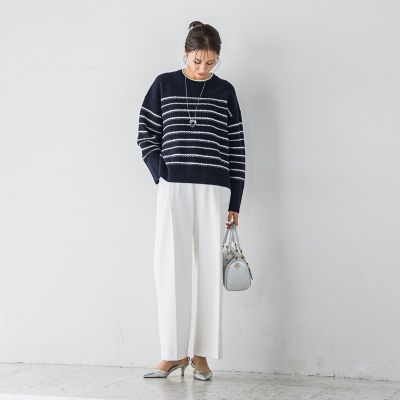 ボーダーニットプルオーバー≪手洗い可能≫ | LAUTREAMONT (Women