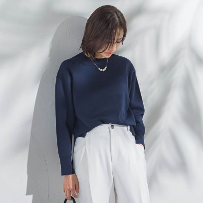 スウェットライクニットプルオーバー≪手洗い可能≫