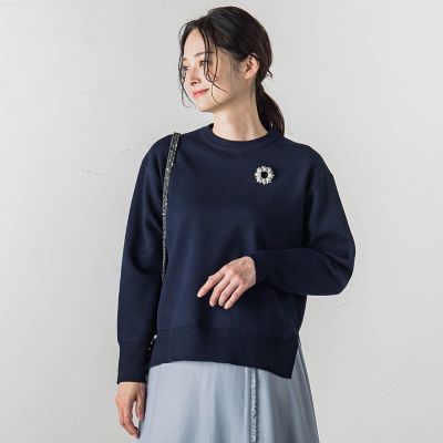 スウェットライクニットプルオーバー≪手洗い可能≫