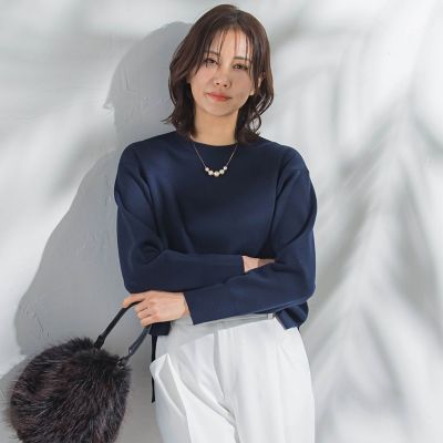 スウェットライクニットプルオーバー≪手洗い可能≫