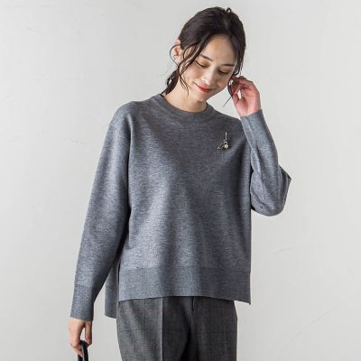 スウェットライクニットプルオーバー≪手洗い可能≫