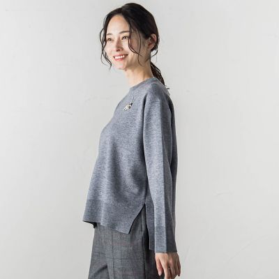 スウェットライクニットプルオーバー≪手洗い可能≫