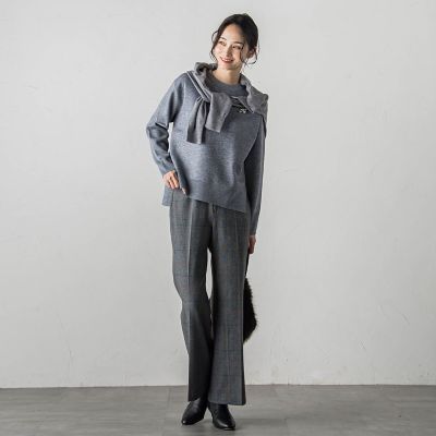 スウェットライクニットプルオーバー≪手洗い可能≫