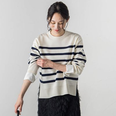 スウェットライクニットプルオーバー≪手洗い可能≫