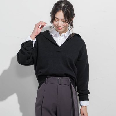 スキッパーポロニット≪手洗い可能≫