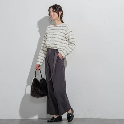 フェザーボーダーニット≪手洗い可能≫ | LAUTREAMONT (Women)/ロート